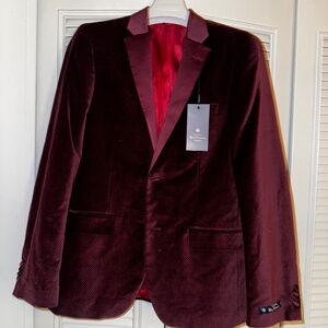 Ben Sherman Tuxedo Jacket Burgundy